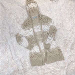 Striped knit cardigan